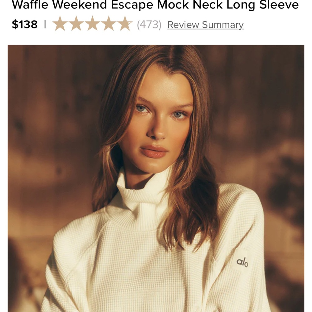 ALO Yoga Mock Neck Sweater - Cream